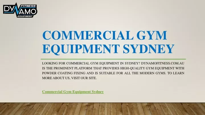 commercial gym equipment sydney
