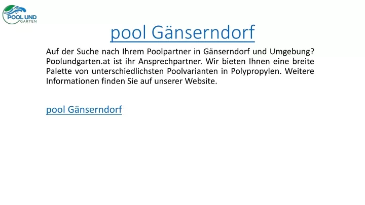 pool g nserndorf