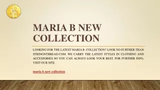 Maria B New Collection | Stringnthread.com