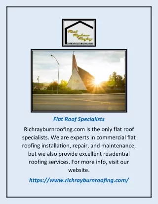 Flat Roof Specialists | Richrayburnroofing.com