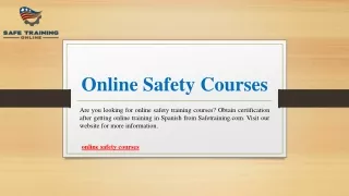 online safety courses