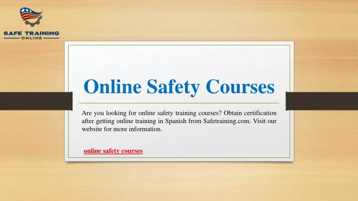 PPT - Online Safety Courses | Safetraining.com PowerPoint Presentation ...