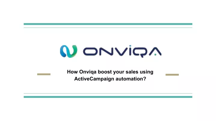how onviqa boost your sales using activecampaign