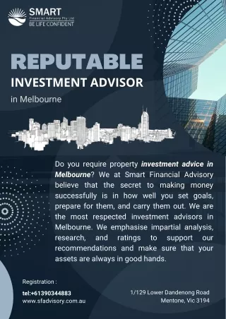 Reputable investment advisor in Melbourne