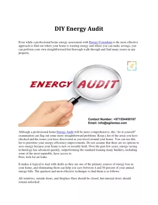 diy energy audit