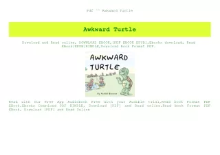 Pdf ^^ Awkward Turtle (DOWNLOAD E.B.O.O.K.^)
