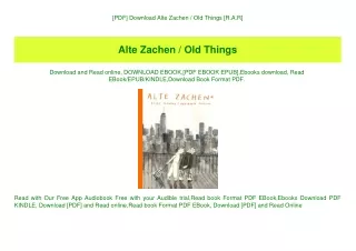 [PDF] Download Alte Zachen  Old Things [R.A.R]