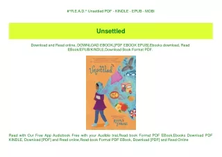 r e a d unsettled pdf kindle epub mobi
