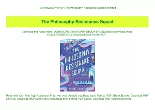 [DOWNLOAD^^][PDF] The Philosophy Resistance Squad Unlimited