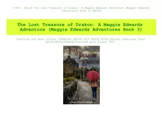 { PDF } Ebook The Lost Treasure of Drakon A Maggie Edwards Adventure (Maggie Edwards Adventures Book 3) EBOOK