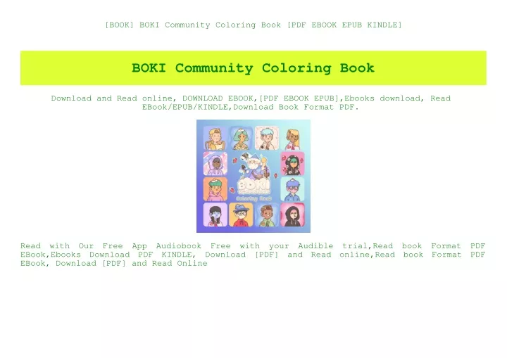 book boki community coloring book pdf ebook epub