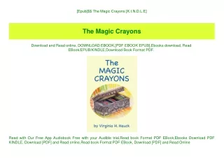 [Epub]$$ The Magic Crayons [K.I.N.D.L.E]