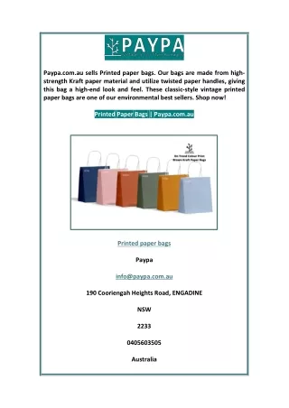Printed paper bags