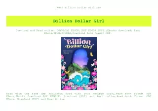 Read Billion Dollar Girl ZIP