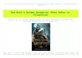 [D.O.W.N.L.O.A.D] [R.E.A.D] The Wolf's Golden Deception (Ever After in Vilastoria) (Epub Kindle)