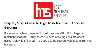 step by step guide to high risk merchant account