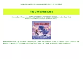 {epub download} The Christmasaurus [PDF EBOOK EPUB KINDLE]