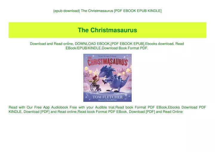 epub download the christmasaurus pdf ebook epub