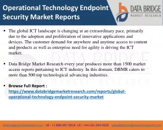 Operational Technology Endpoint Security Market  ICT