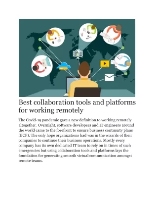 Best collaboration tools and platforms for working remotely