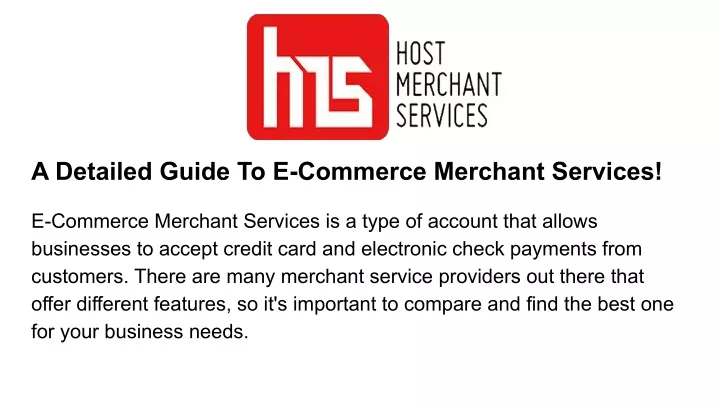 a detailed guide to e commerce merchant services