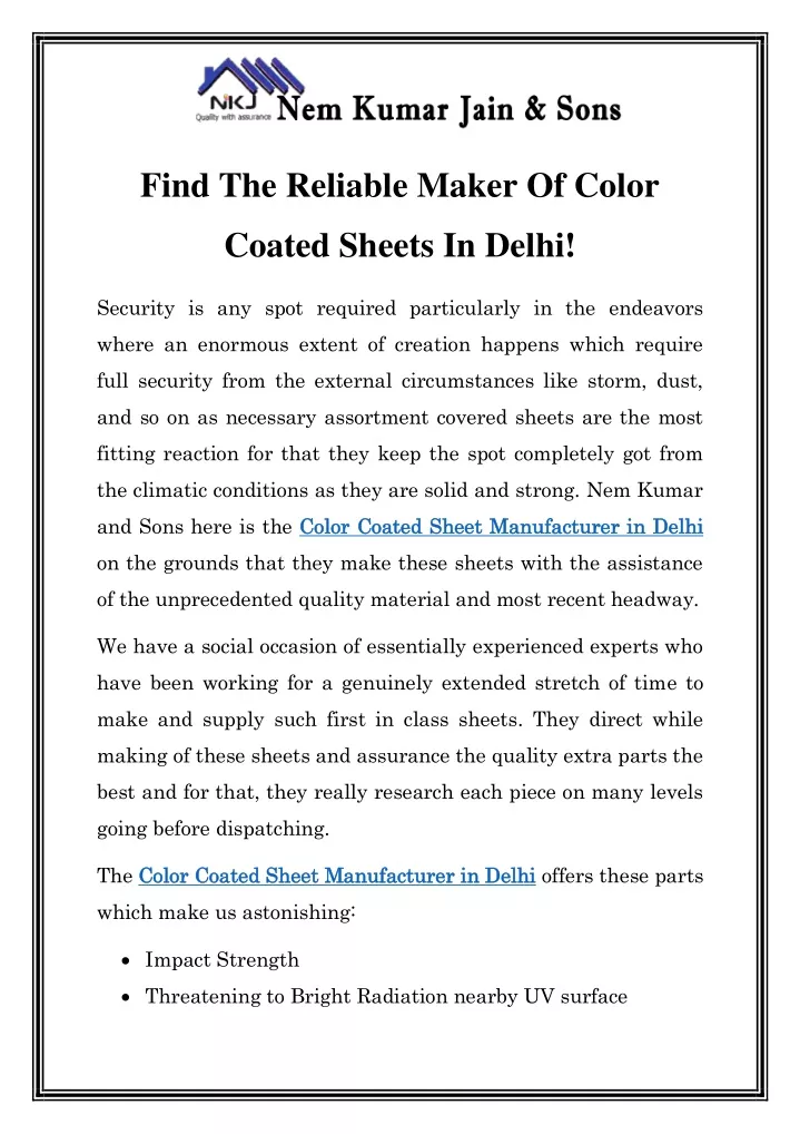 find the reliable maker of color