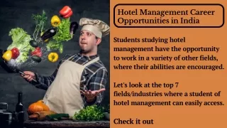 Hotel Management Career Opportunities in India