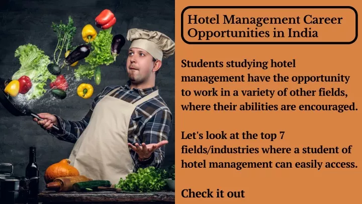 hotel management career opportunities in india