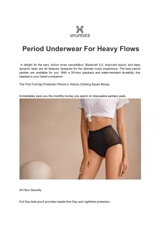 Best Period Underwear For Heavy Flows