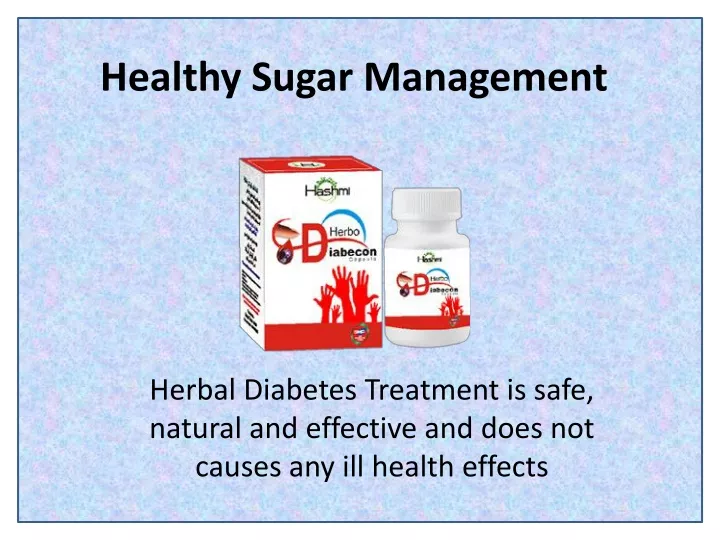 healthy sugar management