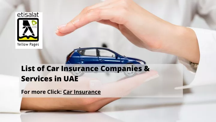 list of car insurance companies services in uae
