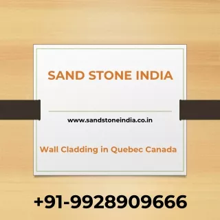 Wall Cladding in Quebec Canada - Sand Stone India