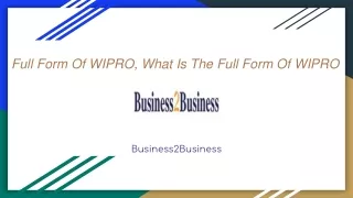 full form of wipro what is the full form of wipro