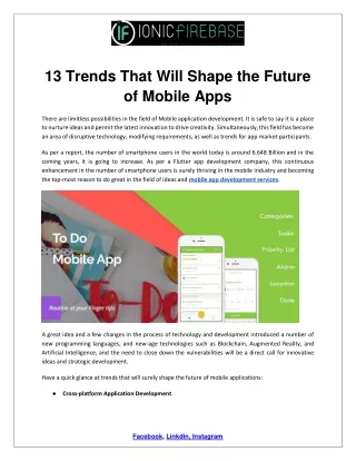 13 trends that will shape the future of mobile