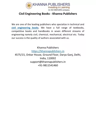 Civil Engineering Books | Transportation Engineering books | Khanna Publishers