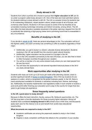 Study abroad in UK (Target Page)
