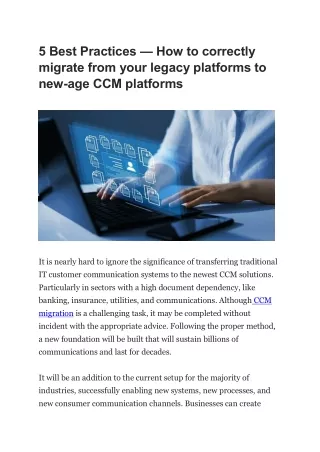 5 Best Practices – How to correctly migrate from your legacy platforms to new-ag