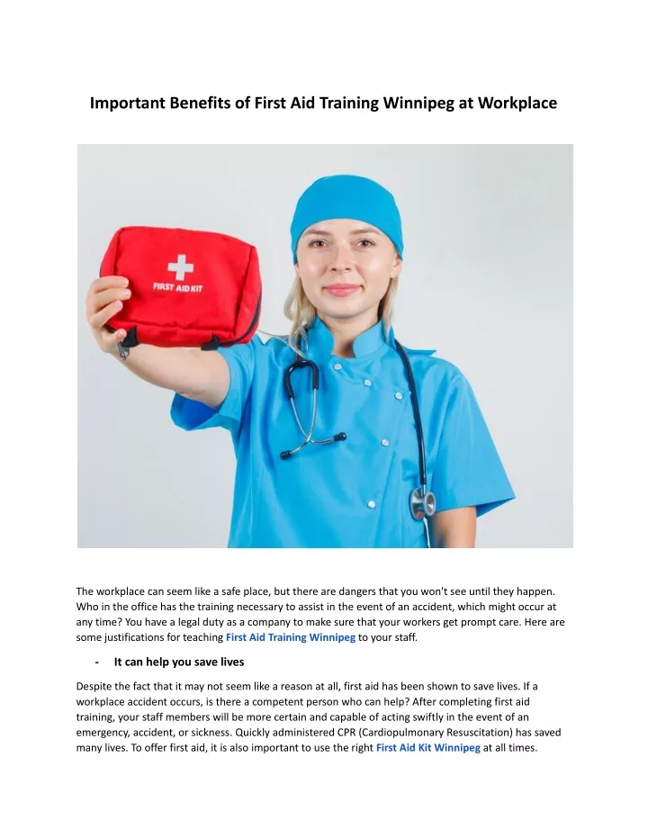 important benefits of first aid training winnipeg