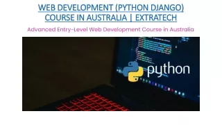 WEB DEVELOPMENT (PYTHON DJANGO) COURSE IN AUSTRALIA | EXTRATECH