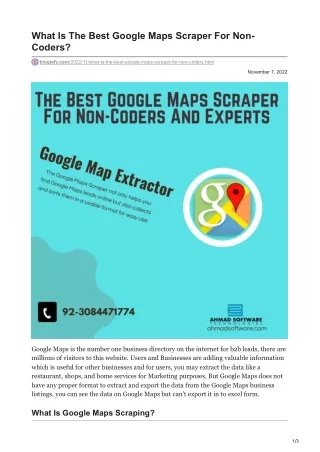 what is the best google maps scraper