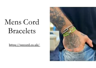 Buy Men's Cord Bracelets Online - Wecord London