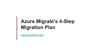 azure migrate s 4 step migration plan