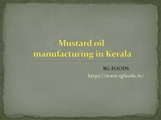 mustard oil manufacturing in kerala