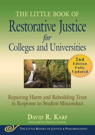 DOWNLOA T  The Little Book of Restorative Justice for Colleges and