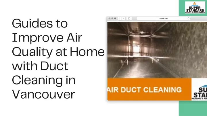 guides to improve air quality at home with duct