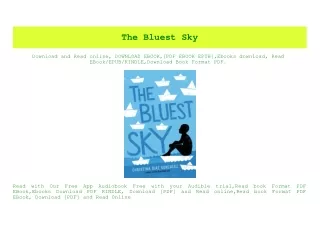 PDF) The Bluest Sky EBook