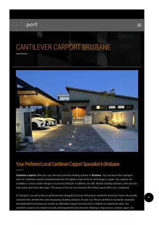 Cantilever Carport Brisbane
