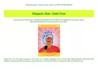 Pdf [download]^^ Hispanic Star Celia Cruz [PDF EPUB KINDLE]