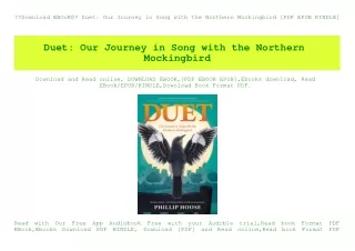 Download EBOoK@ Duet Our Journey in Song with the Northern Mockingbird [PDF EPUB KINDLE]
