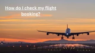 How can I check my flight booking?